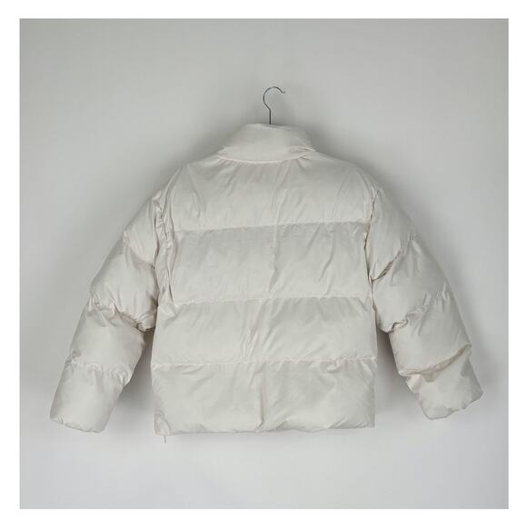 Fabletics Essential Puffer Coat Jacket Womens Size XS Bone White New Flawed - Picture 11 of 12